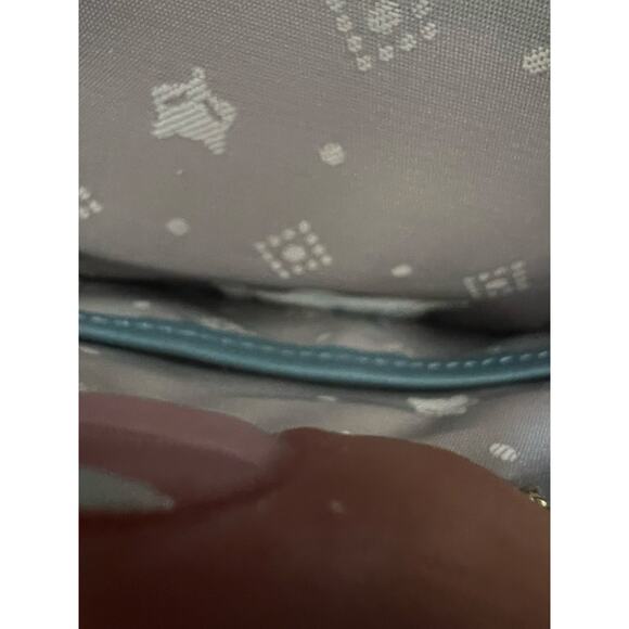 Genuine Leather Blue Purse Envelope Clutch Adjustable Straps - Picture 5 of 10